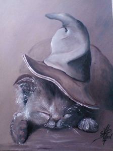 Voir le détail de cette oeuvre: merlin et le chapeau